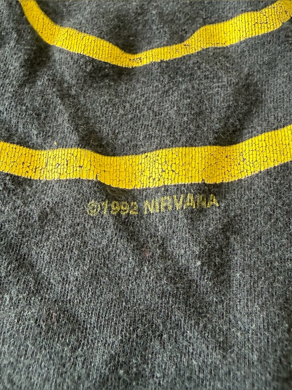 Vintage 90’s Nirvana Smiley Face Black T-Shirt - Picture 3 of 6